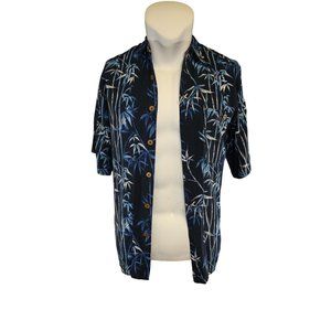 Puritan /Polo short sleeved / (Size M)/Navy - Hawaiian shirt /(100% Rayon)